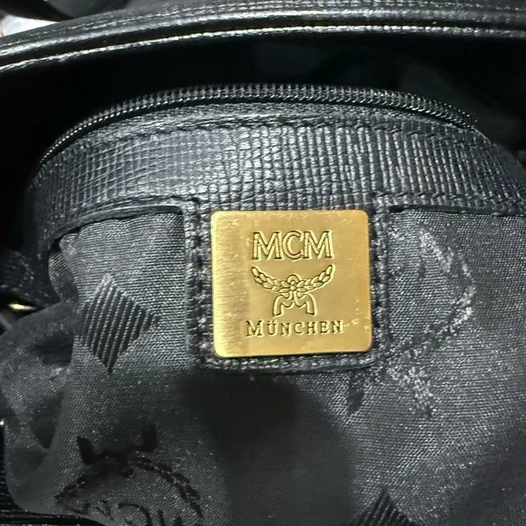 MCM Leather Bucket Tote - EUC - Picture 4 of 11